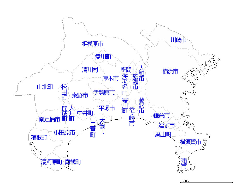 神奈川県地図